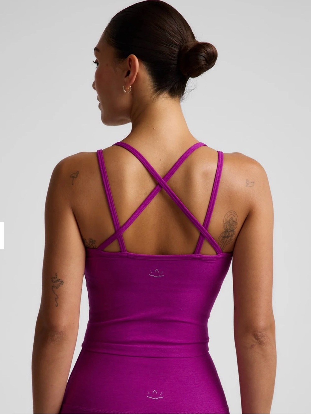 Beyond Yoga Get Across Tank Berry Bliss Heather Medium